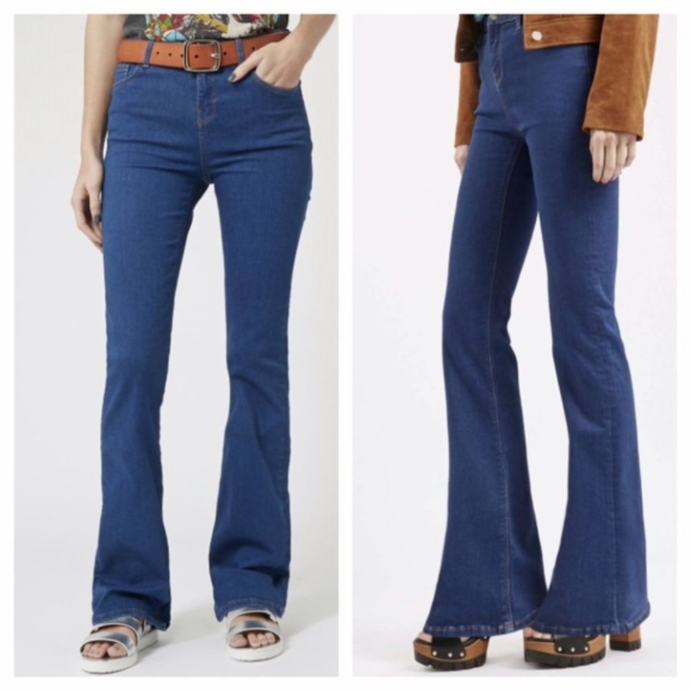 Topshop Moto Jamie High Rise Kick Flare Jean
